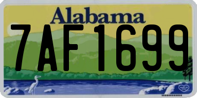 AL license plate 7AF1699