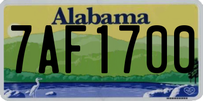 AL license plate 7AF1700