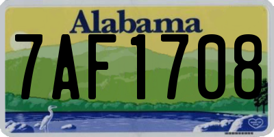 AL license plate 7AF1708