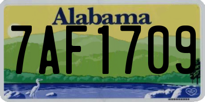 AL license plate 7AF1709