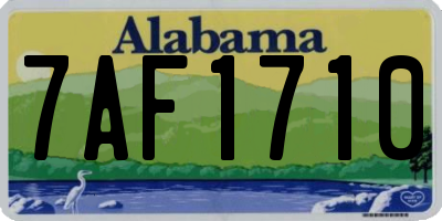 AL license plate 7AF1710