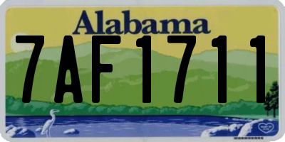 AL license plate 7AF1711