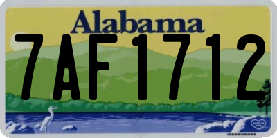 AL license plate 7AF1712