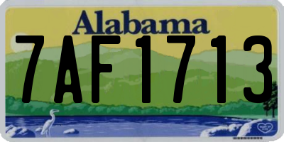 AL license plate 7AF1713