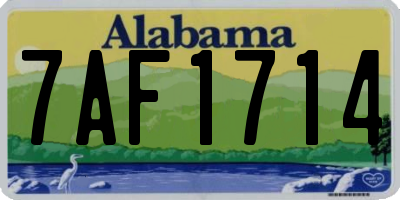 AL license plate 7AF1714