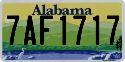 AL license plate 7AF1717