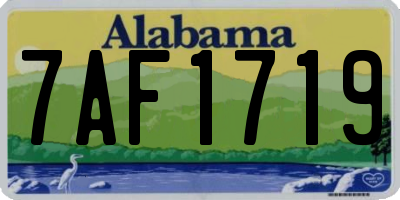AL license plate 7AF1719