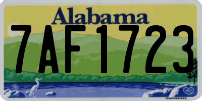 AL license plate 7AF1723