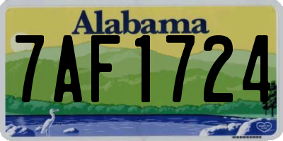 AL license plate 7AF1724