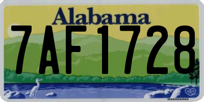 AL license plate 7AF1728
