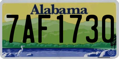 AL license plate 7AF1730