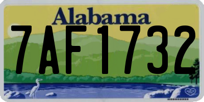 AL license plate 7AF1732