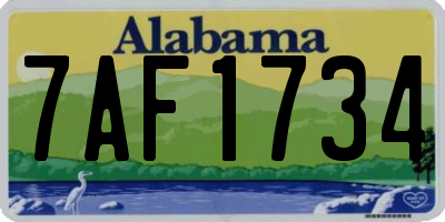 AL license plate 7AF1734