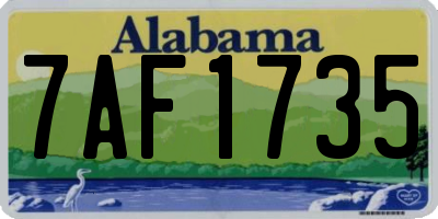 AL license plate 7AF1735