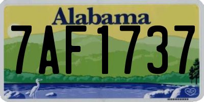 AL license plate 7AF1737