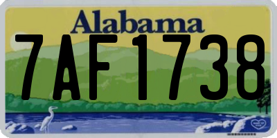 AL license plate 7AF1738