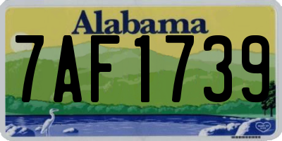 AL license plate 7AF1739