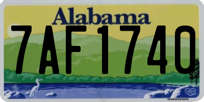 AL license plate 7AF1740