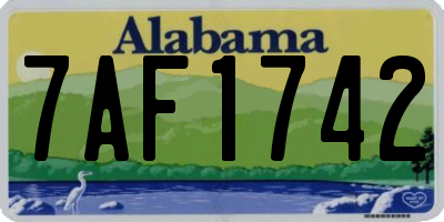AL license plate 7AF1742