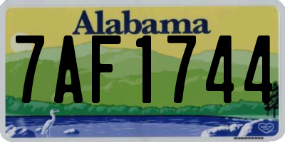 AL license plate 7AF1744