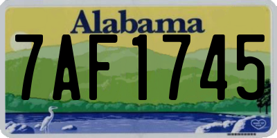 AL license plate 7AF1745