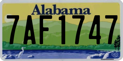 AL license plate 7AF1747