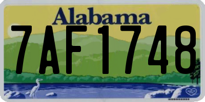 AL license plate 7AF1748