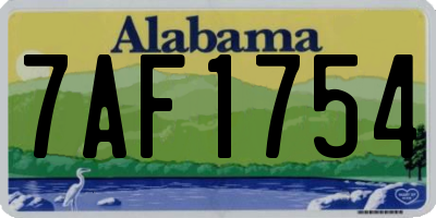 AL license plate 7AF1754
