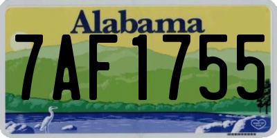 AL license plate 7AF1755
