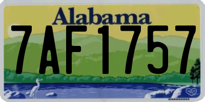 AL license plate 7AF1757
