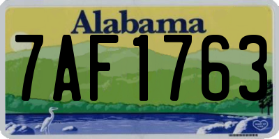 AL license plate 7AF1763
