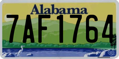 AL license plate 7AF1764