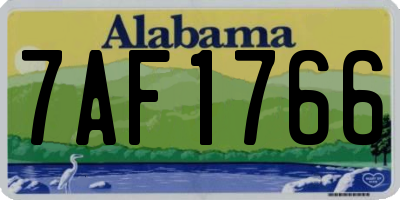 AL license plate 7AF1766