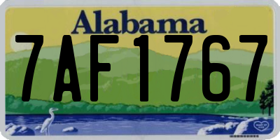 AL license plate 7AF1767