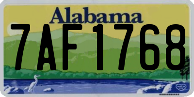 AL license plate 7AF1768