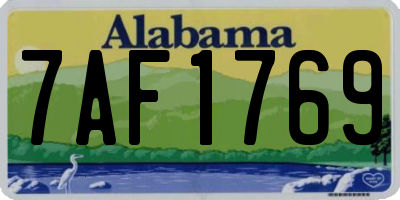 AL license plate 7AF1769