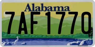 AL license plate 7AF1770