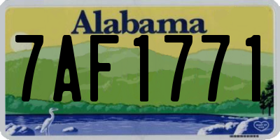 AL license plate 7AF1771