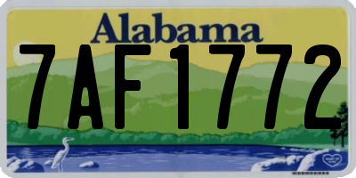 AL license plate 7AF1772