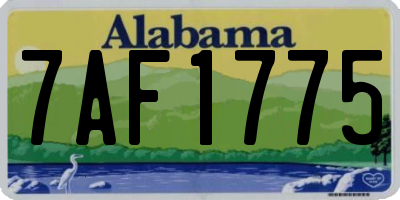 AL license plate 7AF1775