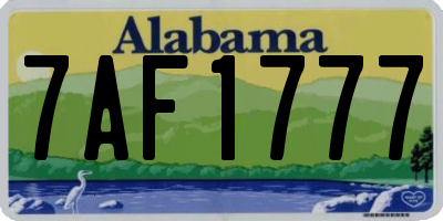 AL license plate 7AF1777