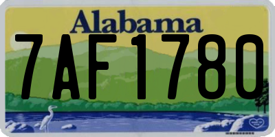 AL license plate 7AF1780