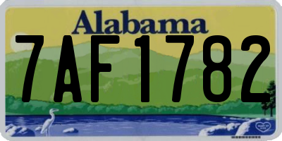 AL license plate 7AF1782