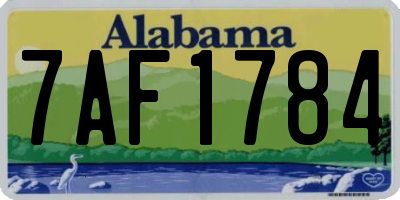 AL license plate 7AF1784