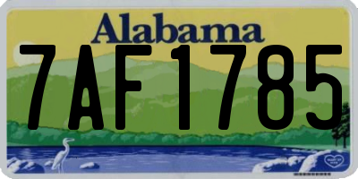AL license plate 7AF1785