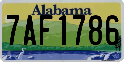 AL license plate 7AF1786