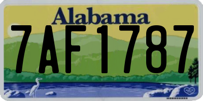 AL license plate 7AF1787