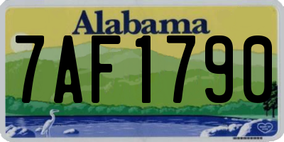 AL license plate 7AF1790