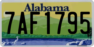 AL license plate 7AF1795