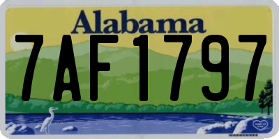 AL license plate 7AF1797